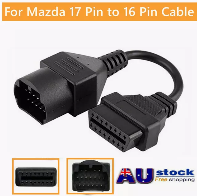 For Mazda 17 Pin to 16 Pin Female OBD2 Car Diagnostic Connector Adapter Cable