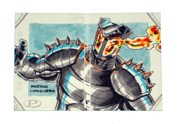 2014 Marvel Premier Destroyer Sketch Card Rustico Limosinero Upper Deck Hinge UD