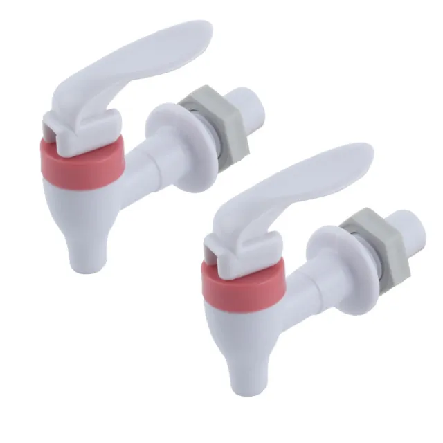 Empuje de plástico dispensador de agua de grifo Blanco Rosa 15mm 2pcs Conector