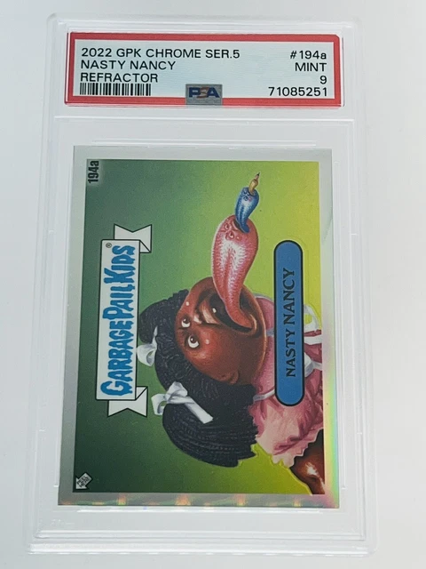 Garbage Pail Kids Nasty Nancy 194a GPK Topps 2022 Chrome Series 5 PSA 9 REFRACTO
