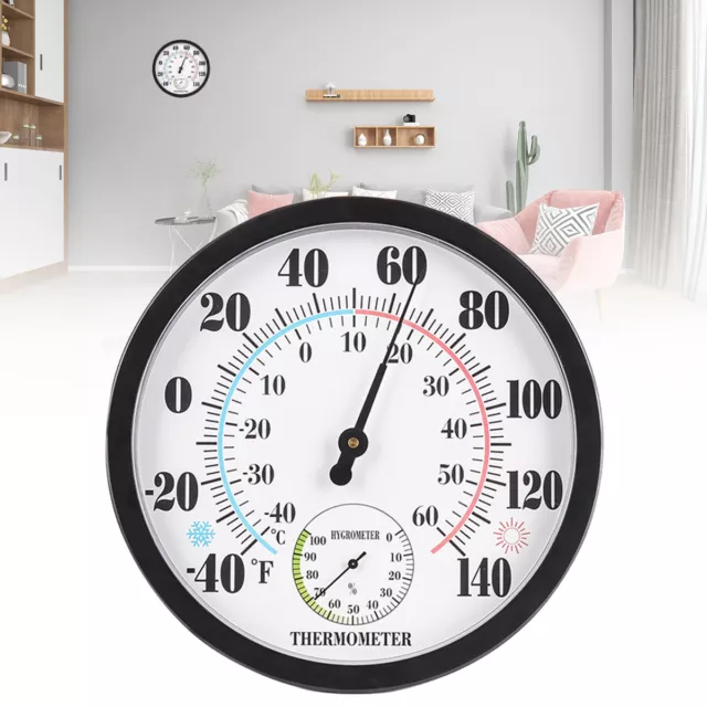 9.6''Large Wall Hanging Thermometer Meter Indoor Outdoor Industrial Thermometer