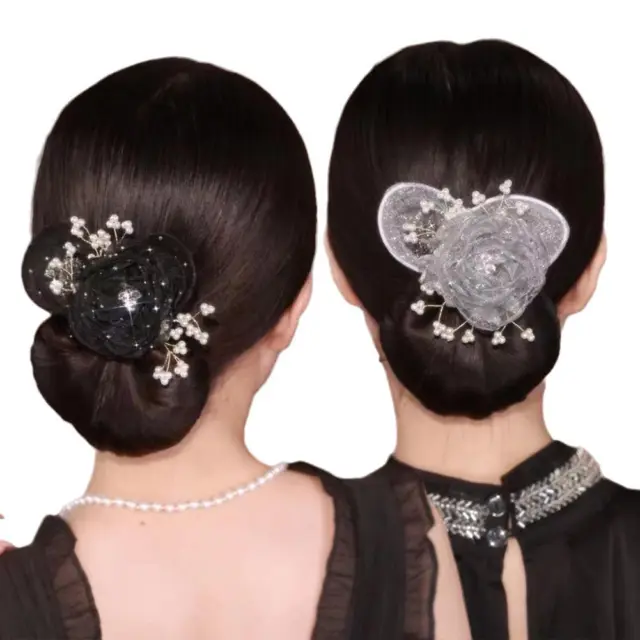 Cloth Flower Hair Clip Exquisite Flexible Hair Styling Tool Twist Hairstyle T0H5