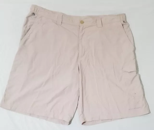 Columbia PFG Mens Tan Beige Fishing Hiking Nylon 10" Inseam Shorts Size 40