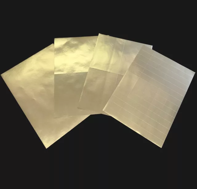 Gold Sticky Address Labels Stickers A4 Sheets Self Adhesive for Laser Printer