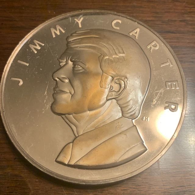 President Jimmy Carter Large Bronze Inauguration Medal circa 1977