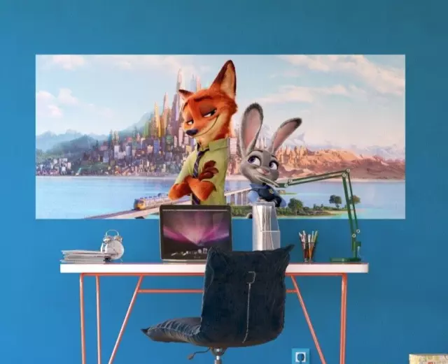 Wall mural wallpaper Disney Zootropolis 202x90 cm kids poster size photomural