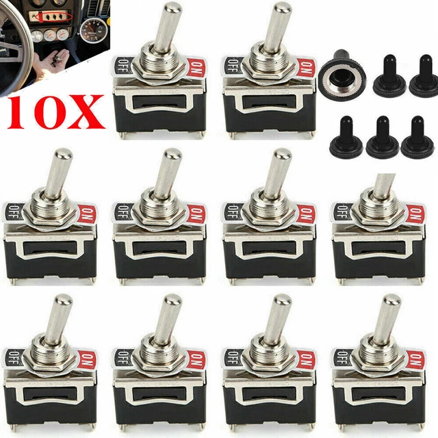 Kfz-Kippschalter/Taster, 6V bis 250V AC/DC, EIN/AUS/EIN, 6 Kontakte, 6,19