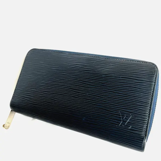 Louis Vuitton Wallet Purse Epi Zippy Zip Around Long Blue indigo  Authentic