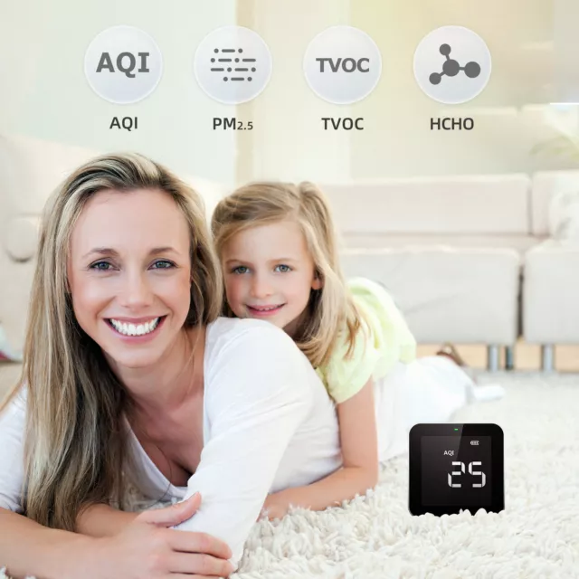 Temtop M10 Air Quality Monitor for PM2.5 HCHO TVOC AQI Pollution Detector Home 2