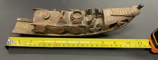 Chinese Carved Bamboo Qing Boat