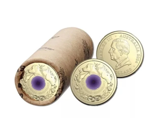 2024 2 PURPLE Poppy WAR Animals RAM Roll Ready To Post.... 22.50