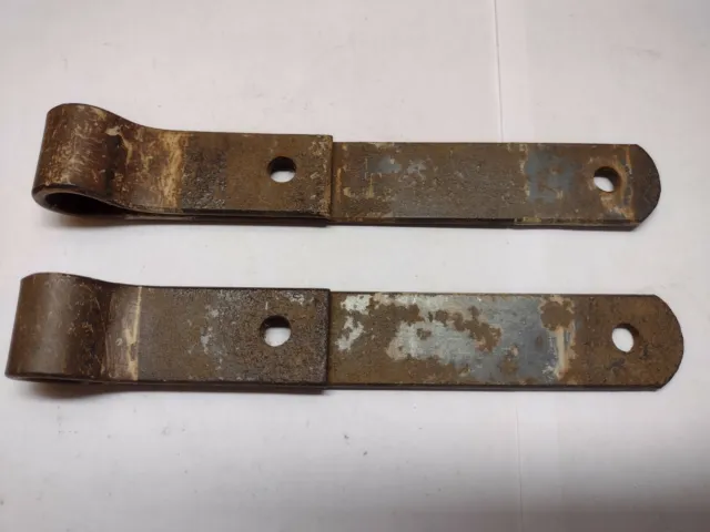Primitive Antique Hand Forged Barn Door Strap Hinge Gate Iron 8 1/2" Long ***