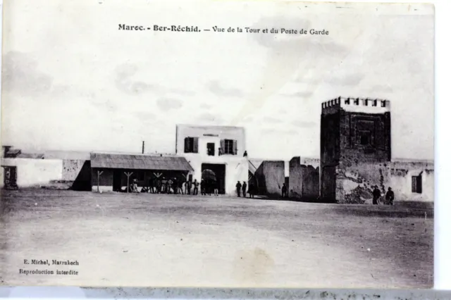 Ber Rechid Poste De Garde  Maroc Cpa Postcard 445