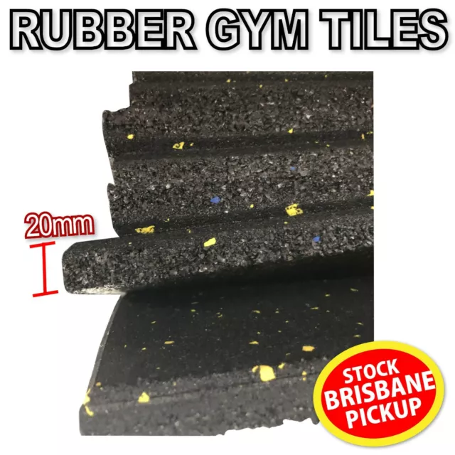 Gym Rubber Flooring Tile Floor Matting Fitness Tiles Rubber Blue Yellow 20 15mm