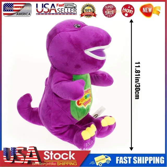 BARNEY DINOSAUR SINGING "I Love You" Song Stuffed Soft 11 inch Plush