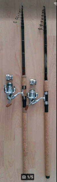 2x Cormoran Black Bull Tele Match Ruten Angel Matchruten Angelruten mit Rollen