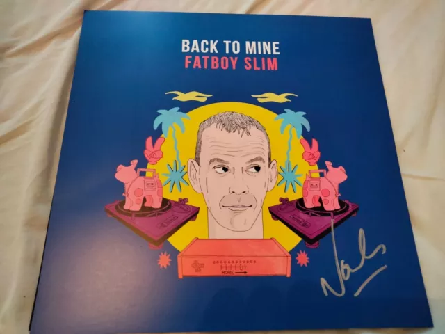 Fatboy Slim Back to Mine Yellow Vinyl with Signed Autographed Card LP Album