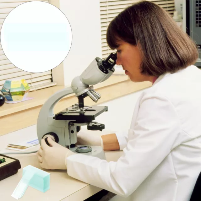 100 Pcs Bioexperiment Slides Microscope Prepared Laboratory Cover Glass Props