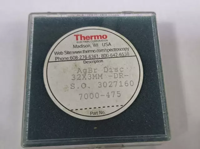 Thermo Electron ( Scientific ) 7000-475 AgBr Silver Bromide 32x3mm Disc, Drilled