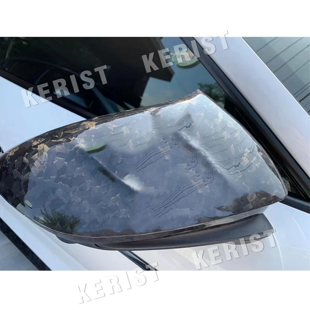 Forgé Carbone Arrière Miroir Vue Housse Coque Casquette De Porsche Taycan RWD 4S
