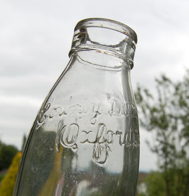 milk bottle lovely 1950s CDO County Dairies OXFORD dairy 1/2 ....
