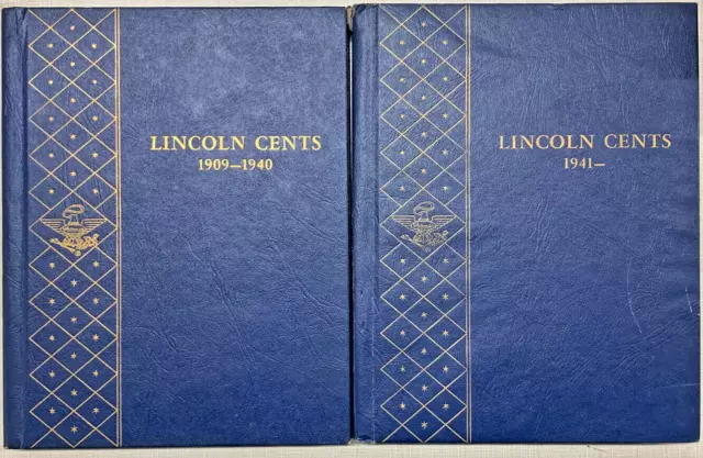 1909-1970 Lincoln Wheat Cent Almost Complete Set-Whitman Deluxe Album (A)