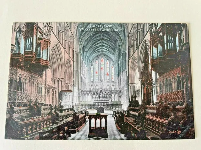 Worcester Cathedral, Choir Looking East Postcard - Unposted