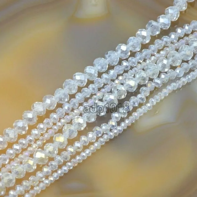 Top Quality Czech Crystal Faceted Rondelle Beads 2x3mm 3x4mm 4x6mm pick colors