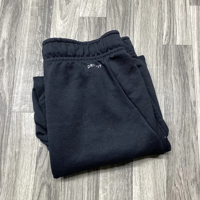 NIKE Elastic Waist Dri Fit Black Activewear Jogger Pants Boy's Size Small