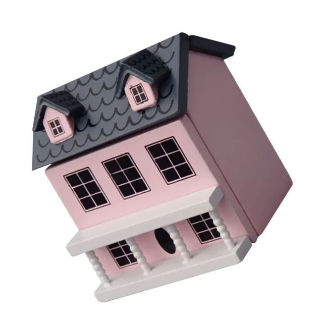 Holz-Puppenhaus Mini-DIY-Bausatz 3D-Modell für Heimwerker