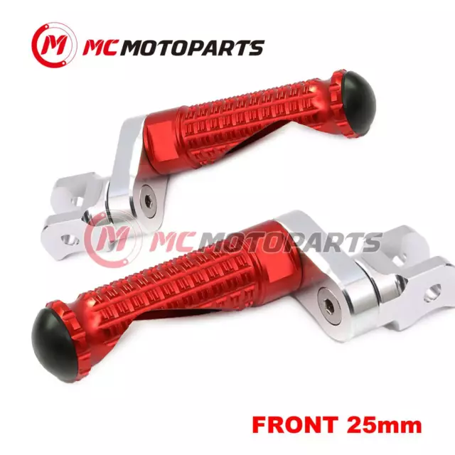 RED MPRO 25mm Extension Front Footpegs For MV Agusta Rivale 800 14-16 15