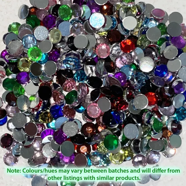 400pcs 6mm Round Resin Flatback Rhinestone Gem Crystal Beads Craft jewel #817