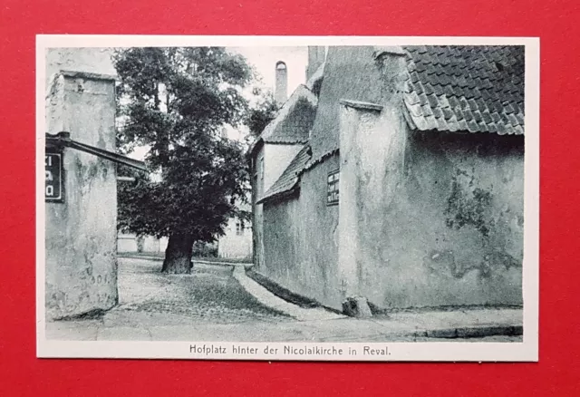 AK Estland REVAL Tallinn um 1930 Hofplatz hinter der Nicolaikirche    ( 35419