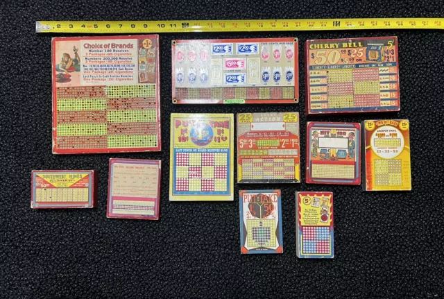 11 Vintage Game/Punch Boards  1-25 cents