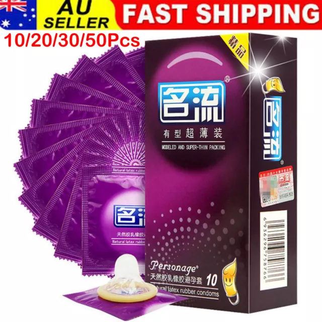 10-50Pcs Lubricated Ultra-Thin Condoms Lubricated Natural Rubber Latex Condom