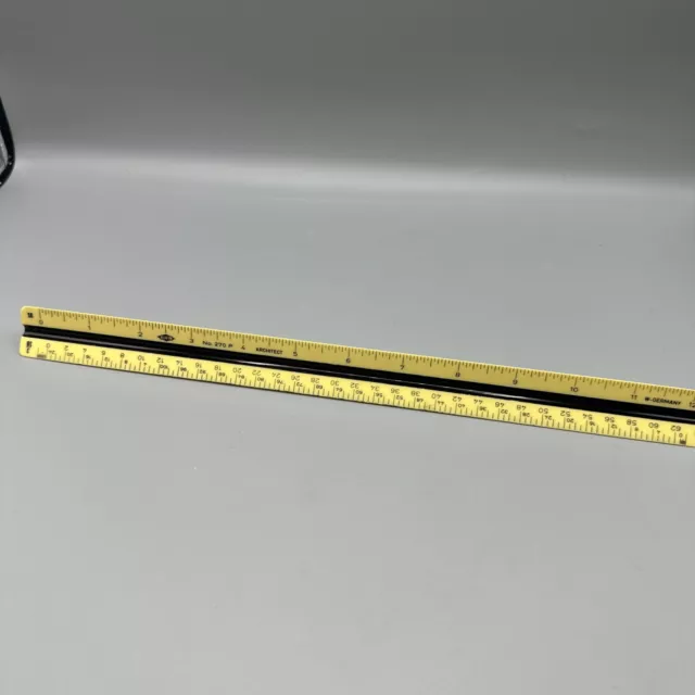 Alvin Architect Scale Drafting Ruler No 110P Triangular West Germany Vtg