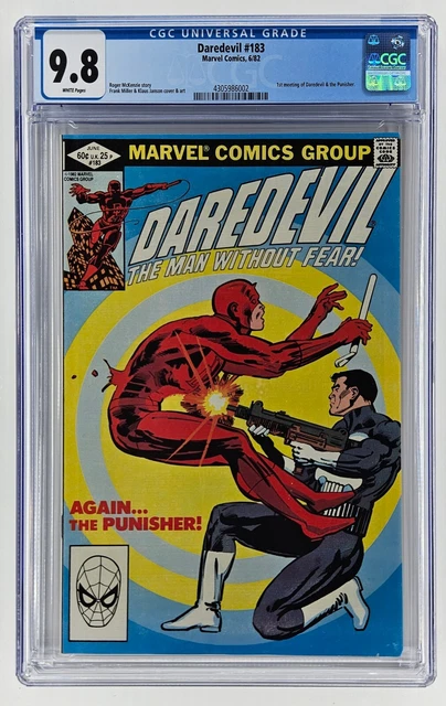 Daredevil #183 - Cgc 9.8 - 1St Meeting Punisher - Frank Miller - White Pages