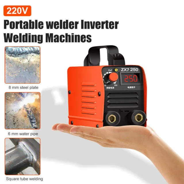 220V 250A ZX7-250 Mini Electric Welding Machine Portable MMA ARC Inverter Welder