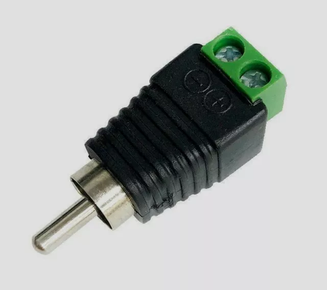 Adaptateur prise audio RCA male Adapter Plug Audio RCA to cables speaker / ampli