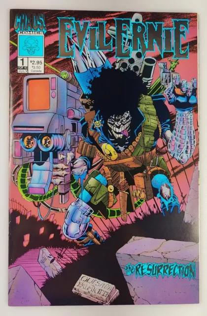 Evil Ernie #1 NM+ Chaos Comics 1st Print Lady Death 1993 Foil Cover Resurrection