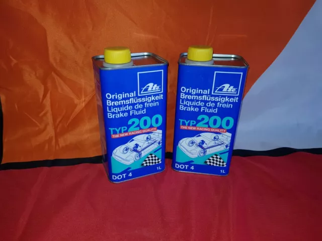 ATE Typ 200 DOT4 Performance Racing Brake Fluid 2x 1L 2 Litres WAS SUPER BLUE 2L