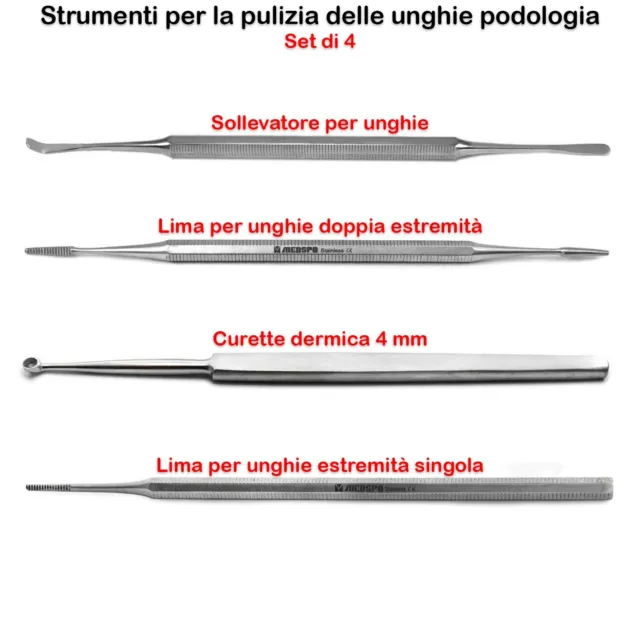 Curette di verruca della lima per sollevatore per unghie incarnite podologia