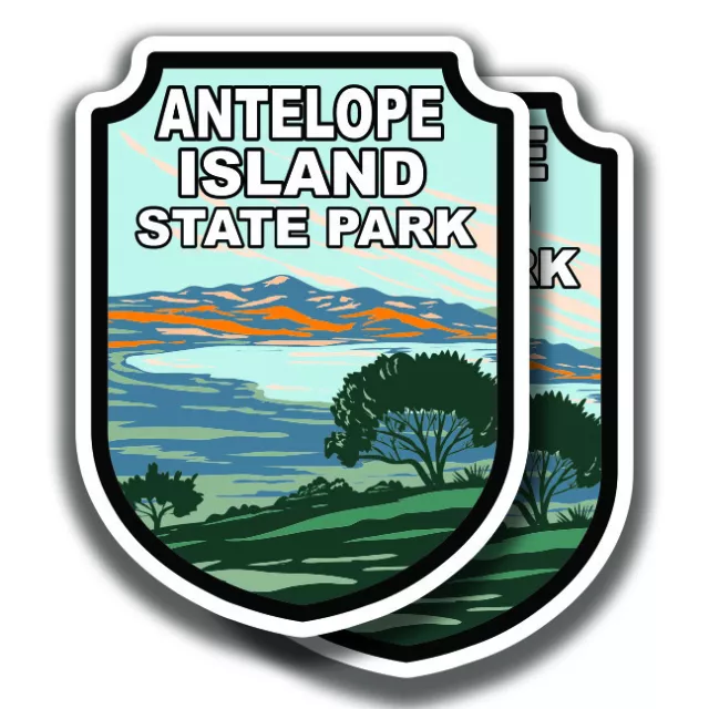 ANTELOPE ISLAND STATE PARK DECAL 2 Stickers Utah Bogo For Car Truck Window