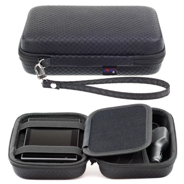 Black Hard Carry Case For Garmin Nuvi 42LM 44 44LM GPS With Accessory Storage