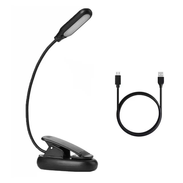 LED Lecture Livre Lumière Avec Flexible Clip USB Rechargeable Lampes for de