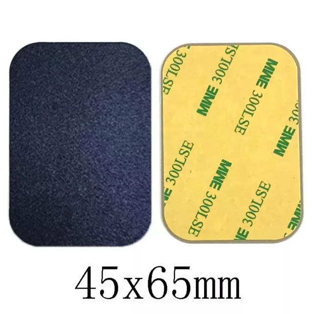 Placa Metal Adhesiva Negro 65 X 45MM para Soporte Magnético Teléfono, GPS