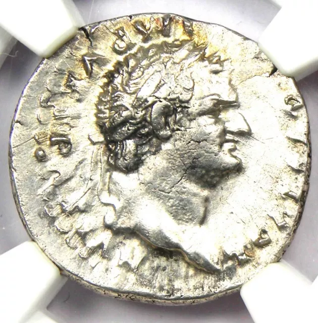 Titus AR Denarius Silver Ancient Roman Coin 79-81 AD - Certified NGC XF (EF)