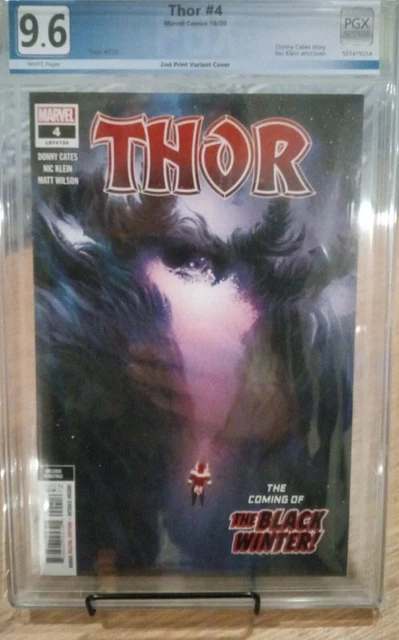 Marvel THOR #4 VARIANT 2nd Print Black Winter PGX not CGC 9.6 Comic Book