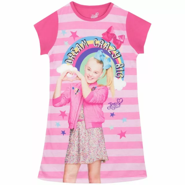 Girls JoJo Siwa Nightdress Jo-Jo Nightie Pyjamas Nighty Age 5 - 12 Years