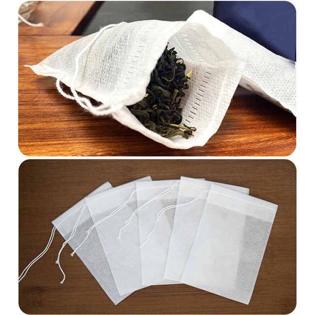 200Pcs Non-woven Fabric Small Mesh Bags Disposable Tea Filter Bags  Home Storage